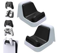 Support pour ps5 Manette/Console/Casque Mural,Socle Base Accessoire pour Xbox Series/One X S Controller Stand Holder pour Nintendo Switch Pro,2 PCS-Noir&Blanche