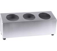 Support pour récipients à couverts, support pour carquois à couverts, 3-4 cuvettes au choix, inox