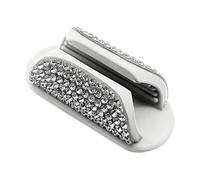 Support pour rouge à lèvres - Support en strass résistant à la chaleur avec fixation adhésive - Support droit pour rouge à lèvres - Pour femmes et filles - Décoration de visière de voiture, intérieur