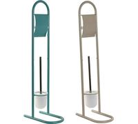 Support pour rouleau de papier toilette Home ESPRIT blanc turquoise métal 30 x 16 x 78,5 cm (2 pièces)