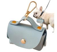 Support pour sac à crottes - Distributeur de sacs en cuir synthétique - Portable - Boucle de fixation sûre pour parc, camping, communauté, lieux pittoresques, accessoires pour chien