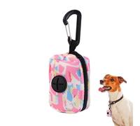 Support pour sac à déjections d'animaux de compagnie : sac à déchets avec étui à fermeture éclair et clip de carabiniers | Accessoire pour promener les chiens pour le nettoyage en plein air, récipient