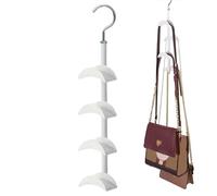 Support pour sacs à main en ABS et acier inoxydable - organisateur d’armoire de 15,51 pouces, crochet pour sacs gain de place | rangement sur cintre pour ceinture, écharpe, soutien-gorge, sous-vêtemen