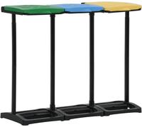 Support pour sacs poubelle avec couvercle 240-330 L Multicolore PP