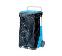 Support pour sacs poubelle avec roues pour le jardin Chariot de transport Shuttle max 50 kg 120 l