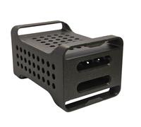 Support pour Samsung T7 SSD - Boîtier de Stockage Sécurisé et Refroidissement - Boîtier Imprimé en 3D Noir Mat avec Couvercle Coulissant, Ventilation et Fente pour Câble USB-C (Deux Fentes)