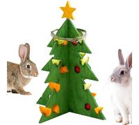 Support pour sapin de Noël bois - Jouet de recherche de nourriture pour lapin | Enrichissement interactif de puzzle pour petits animaux, jouet de jeu bois naturel, jouets stimulants à mâcher