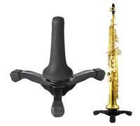 Support pour saxophone soprano - Support pour instruments à vent portable - Support de Saxophone Soprano Portable pour clarinette, flûte, hautbois et soprano droit, Base de support de trépied Povanjer