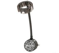 Support pour sèche-cheveux avec ventouse murale et fonction de rotation à 360 degrés avec cordon de rangement pour optimiser l'espace de la salle de bain et l'accessibilité (noir)