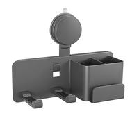 Support pour sèche-cheveux - Support mural - Organisateur pour outils de coiffure - Pour parfum, peigne, brosse à dents, dentifrice, rasoir, douche, salle de bain, maison, salon, appartement, dortoir