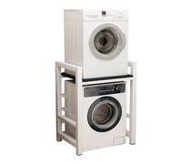 Support pour sèche-linge sur machine à laver - Kit d'empilage en métal avec 3 réglages de hauteur, pieds antidérapants, diamètre du tuyau 5 cm, capacité de charge 300 kg