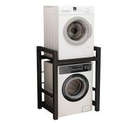 Support pour sèche-linge sur machine à laver - Kit d'empilage en métal avec 3 réglages de hauteur, pieds antidérapants, diamètre du tuyau 5 cm, capacité de charge 300 kg