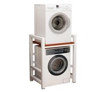 Support pour sèche-linge sur machine à laver - Kit d'empilage en métal avec 3 réglages de hauteur, pieds antidérapants, diamètre du tuyau 5 cm, capacité de charge 300 kg