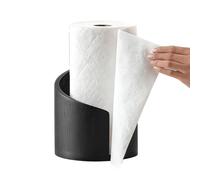 Support pour serviettes en papier en bois - Porte-serviettes rustique en forme de table stable | Distributeur de rouleau de papier pour cuisine, salle de bain, salle à manger, armoire, étagère