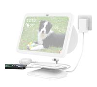 Support pour Show 8 3e gen & téléphone - PlusAcc Support de Charge Ajustable avec Port USB-C/A Deux, Compatible avec Les écouteurs/Show 8 Seulement 3e Gen (Blanc)