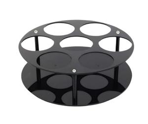 Support pour sirop de café - Grille pour 7 bouteilles, organisation du distributeur, vitrine moderne | Plateau de rangement pour restaurant, café, maison, bureau, bar, appartement
