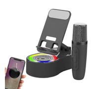 Support pour smartphone avec haut-parleur | Haut-parleur de charge inductif, éclairage LED et accessoires technologiques pratiques pour douche, voiture, extérieur, bureau et camping