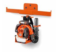 Support pour souffleur de feuilles à dos et support avec support de tuyau - Pulvérisateur à dos et support mural robuste pour désherbeur, taille-haie - Rangement de garage (Stihl Orange, 1)