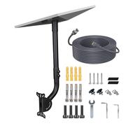 Support pour Starlink Gen 3 avec Câble Extérieur 30M de MMOBIEL - Support Mural & Toiture Réglable en Acier Robuste - Kit de Montage Résistant aux Intempéries pour Starlink Gen 3 - Installation Facile
