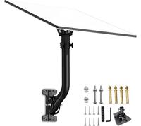 Support pour Starlink Gen 3, Fixation Murale et Toit Réglable 160°/360° avec Adaptateur de Tube, Kit Métal pour Standard 4/4X/V3