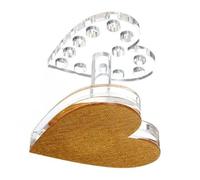 Support pour Stylo à Ongles Cœur PET pour Nail Art, Or | 1 Pièce, Forme Cœur, Usage Table, Garde L’Espace Net et Facile à Poser