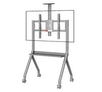 Support pour Tableau Blanc interactif de 42 à 75 pouces/55 à 100 Pouces, Support de Sol pour téléviseur avec Quatre roulettes verrouillables (Gris 100 Pouces)