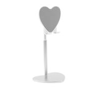 Support pour tablette de bureau - En forme de cœur - Trépied pour téléphone portable - En métal - Télescope - Réglable - Pour le bureau - Design élargi - Pour le lieu de travail