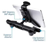 Connectland SUP-HC88C Support voiture avec appui tête pour Tablette Noir