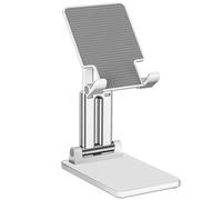 Support pour tablette réglable en hauteur, compatibilité universelle, pliable et portable, conception à double poteau pour une stabilité accrue |