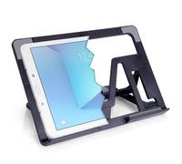 Support pour tablette réglable - VILDE - Noir - Pliable - ABS - Hauteur réglable 9,5-14 cm - Dimensions 26x18,5 cm