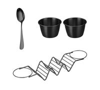 Support pour Taco, support pour taco, cuillère à sauce, support pour taco, en acier inoxydable, ensemble polyvalent pour barre de taco, câble, résistant à la chaleur, adapté à la grille, ensemble pour