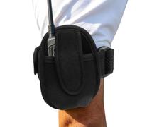 Support pour talkie-walkie - Porte-brassard réglable | sueur et poussière | 13 x 8 cm, 30 g, matériau de plongée, antidérapant, pour football, camping, randonnée et entraînement