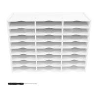 Support pour tampon encreur, peinture, boîte de rangement pour téléphone portable, mini plateau d'archivage, organiseur de rangement étanche pour tampons encreurs (24 cellules)