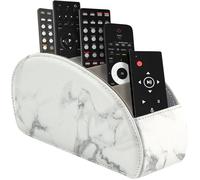 Support pour télécommandes avec 5 poches DVD 4K Stick et Bluray Rangement pour télécommandes pour stylos M-Marbre Blanc