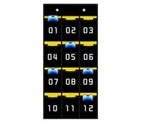 Support pour téléphone dans la salle de classe - Sac organisateur d'articles divers numérotés avec graphique de poche murale avec crochets, rangement et organisation scolaire pour téléphones portables