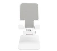 Support pour téléphone portable avec base stable antidérapante, hauteur réglable, design pliable, compatibilité universelle, coussinet en