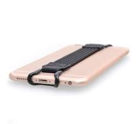 Support pour Téléphone Portable Bande Élastique Nylon Noir Antichoc | Prise des Doigts, Lanière Souple pour Tablette, Usage une Main, Format Fin, Poche Facile