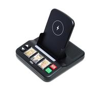 Support pour téléphone Portable VOCA EC100 avec Haut-Parleur sans Fil, 3 Touches Photo de numérotation Rapide, Appel d'urgence, Bouton SOS, numérotation Rapide, Mode Mains Libres, Installation Facile
