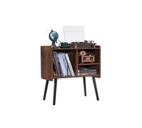 Support pour Tourne-disque - DUOKU - KLEC-01 - Capacité 100 Albums - Hauteur Réglable - Marron