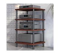 Support pour tourne-disque et tour audio Marron 88,9 cm Armoire multimédia pour salon, bureau, cinéma et salle d'enregistrement, support stéréo pour composants vinyles et médias