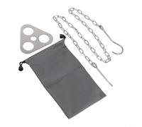 Support pour trépied de camping, plaque en acier noir, 9,1 cm