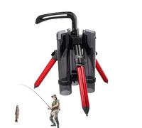 Support pour trépied de pêche - Support robuste pour barre de pêche pour bateau - Trois baguettes - Avec base épaisse - Support de canne à pêche pour installation de poissons marins - Activités de