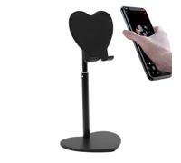 Support pour trépied pour téléphone portable, support de téléphone portable de bureau, support pour tablette de téléphone portable de bureau en forme de cœur en métal - Support de bureau réglable