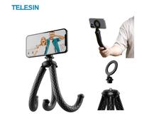 Support pour trépied/téléphone Magsafe Octopus - TELESIN - Support flexible/avec adaptateur à vis 1/4/anneau magnétique