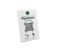 Support pour tripadvisor avec code QR et NFC (16,5 x 10,5 cm) en allemand