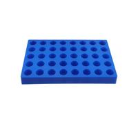 Support pour Tubes à Échantillons 40 Trous 10ml 15ml en Plastique Bleu | Empilage Stable, Trous de 23mm, Compatible Plupart des Automateurs, pour Chimie Analytique et Laboratoire