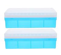 Support pour Tubes à Essai 72 Trous, Plastique, Lot de 2 | Tubes de 0,5 à 2ml, Insertion et Retrait Aisés, Vue Claire des Bouchons, École et Laboratoire