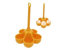 Support pour œufs à la coque, 5 grilles en silicone avec longue poignée - Support pour cuisson à la vapeur, gadget de cuisine