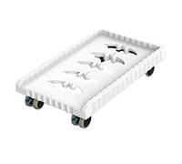 Support pour unité centrale d'ordinateur, Support PC tour au sol avec roulettes for PC de jeu, multicolore(White)