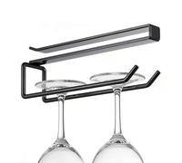 Support Pour Verre Sous Armoire Support En Métal Sans Perçage Sous Plan De | Organisateur Suspendu pour Verres à Vin Sous Plan Bar Cave Et Salle À